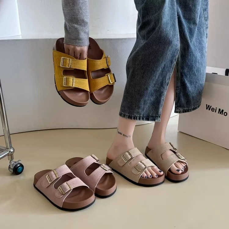 2025夏季新款博肯平底厚底防滑舒适透气外穿休闲软底女鞋