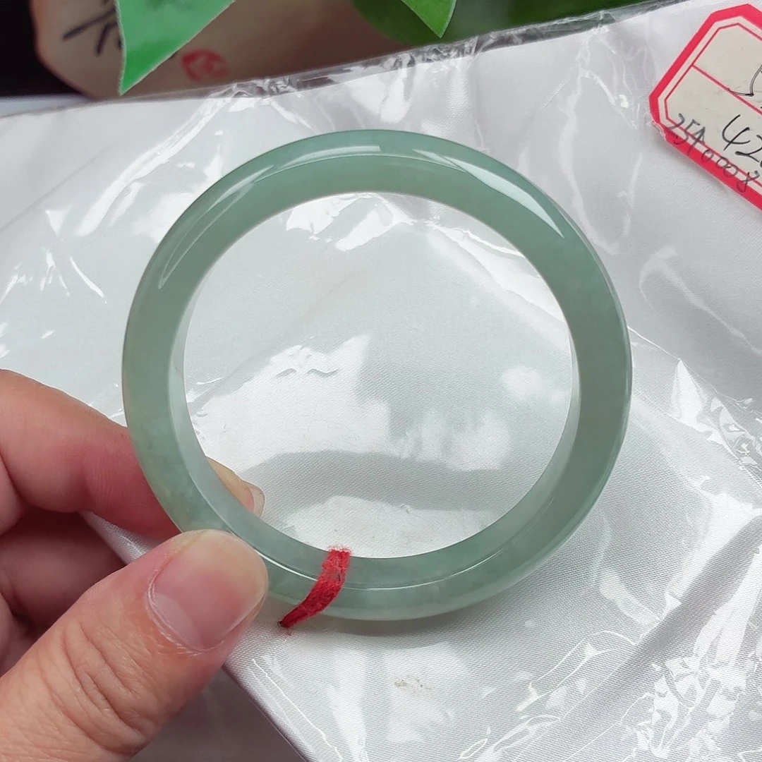 翡翠未镶嵌手镯53圈口尺寸015
