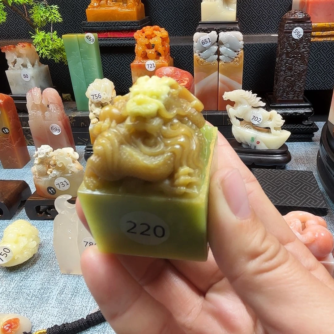 印石寿山石龙腾四海8