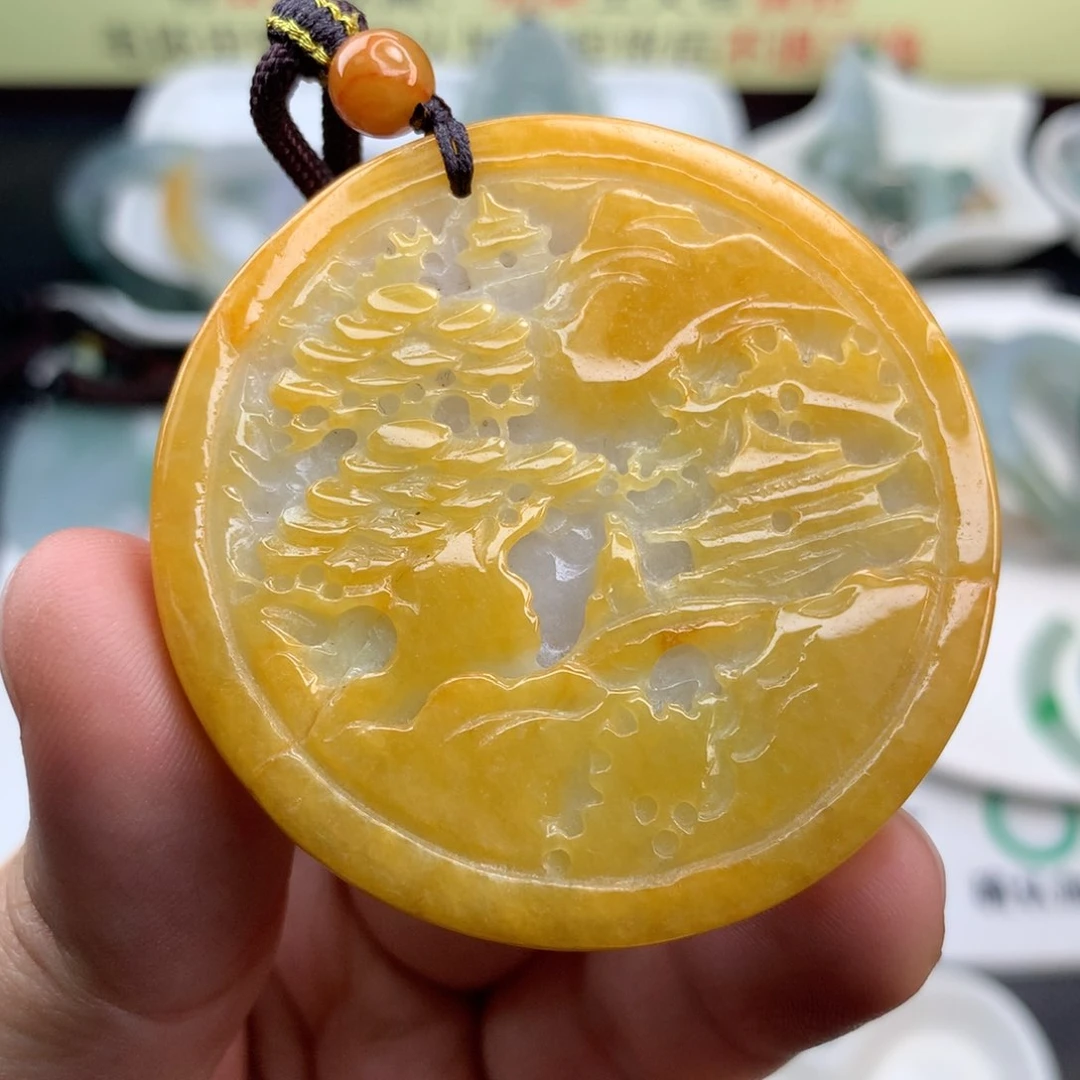 【闪购商品】未镶嵌定制翡翠山水牌