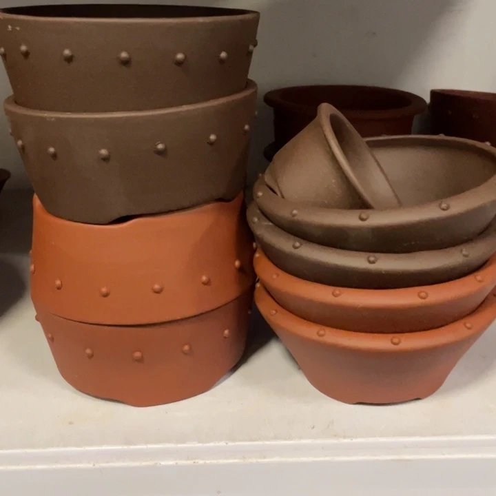 紫砂花盆紫砂花盆口13.5高5.5