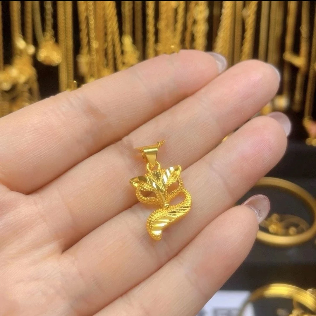 铜合金吊坠 小狐狸面具单吊坠时尚