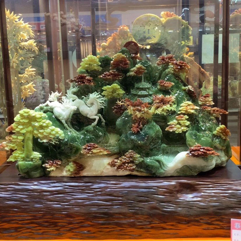 【闪购商品】未镶嵌蛇纹石玉摆件覆膜