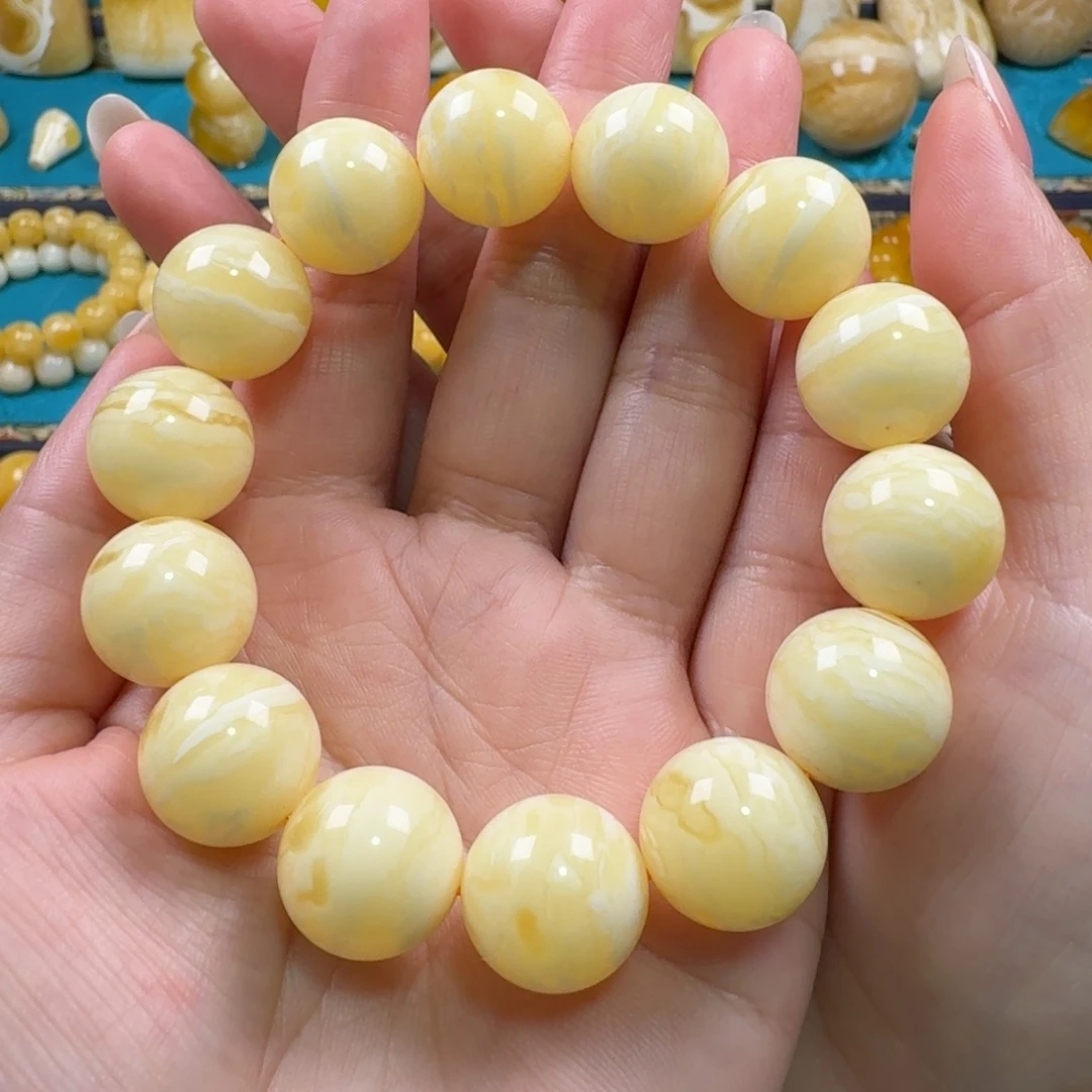 琥珀未镶嵌手链同料