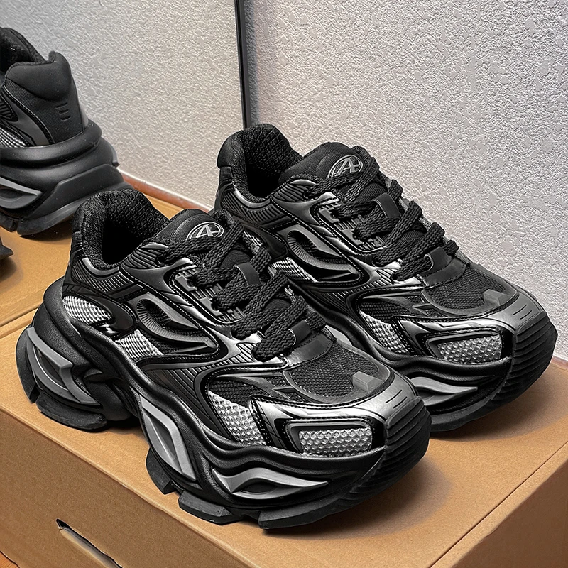 香港高端异瞳老爹鞋男女款2025新款厚底增高情侣百搭休闲运动鞋潮