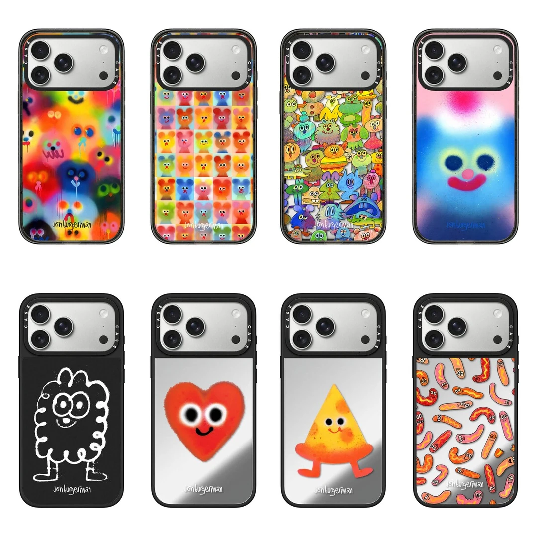 艺术家联名Jon Burgerman涂鸦小怪物iPhone17ProMax手机壳适用苹