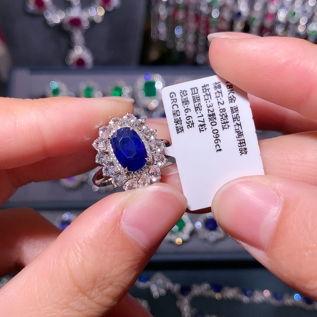 【闪购商品】蓝宝石戒指18K金镶嵌
