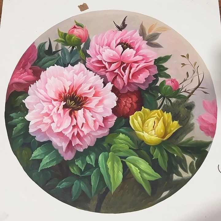 油画80*80手绘油画