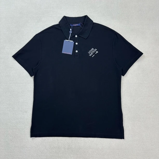 未使用 LouisVuitton/路易威登 别针刺绣短袖Polo/L码/WL1510
