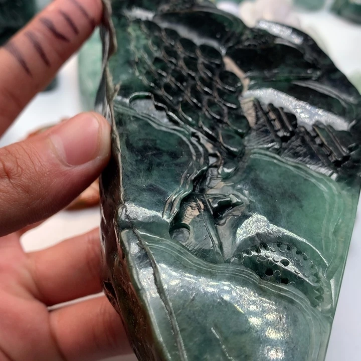 翡翠未镶嵌颈饰保真天然a货翡翠