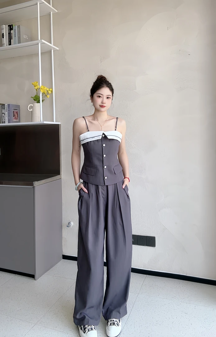 SHRO ENRO套装｜『鑫鑫专属』简约西装条纹拼接气质套装04102/05302