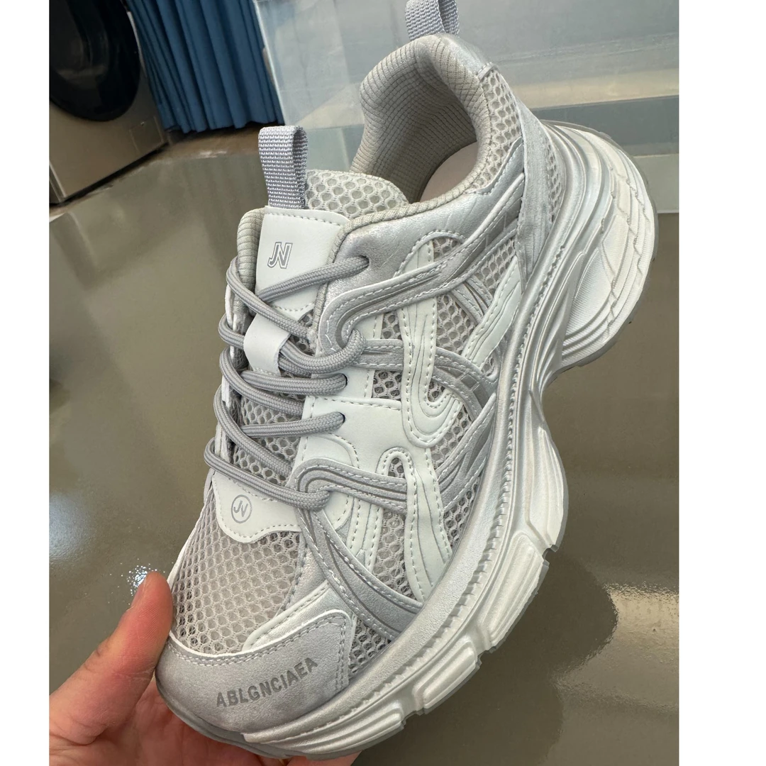 2025新款透气老爹鞋女网