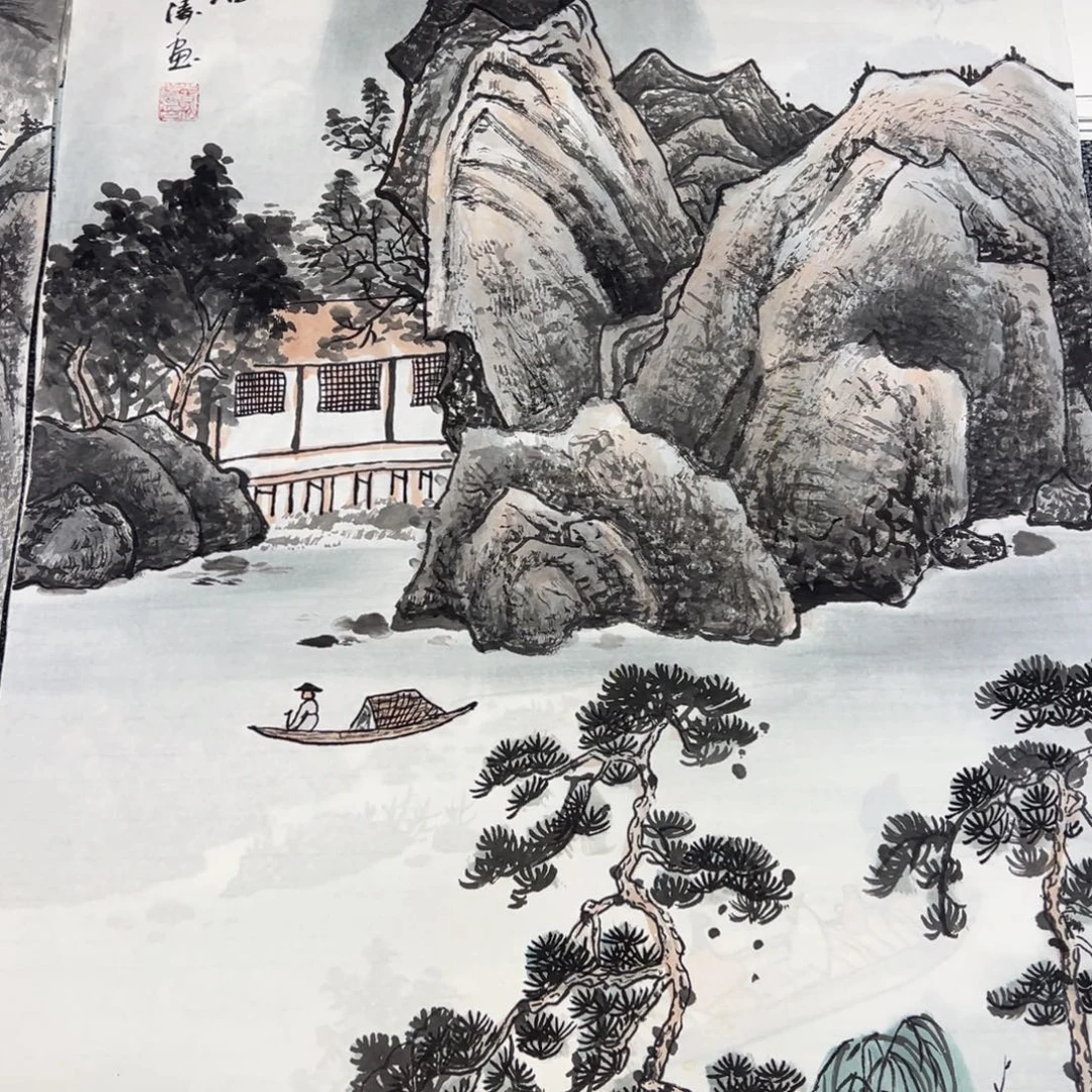 手绘作品节日快乐大漏