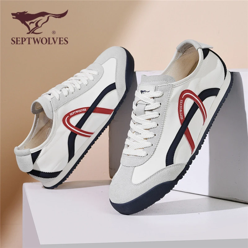 七匹狼正品男鞋秋季轻薄透气男士德训鞋复古阿甘鞋百搭休闲运动鞋