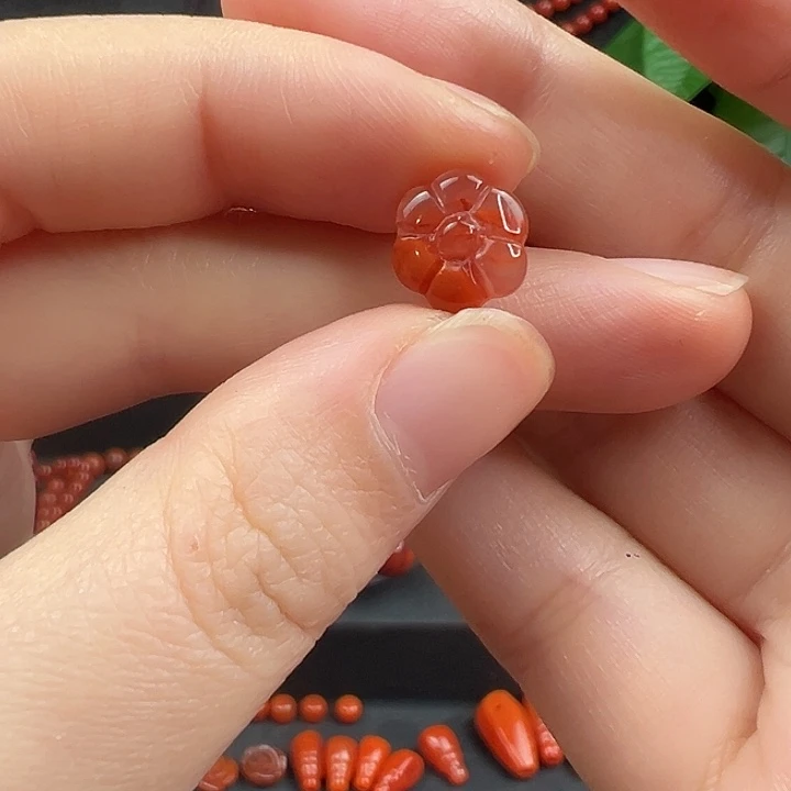 南红玛瑙未镶嵌花南红花花冰飘 卡9