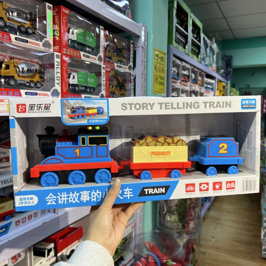 玩具惯性音乐故事小火车耐摔模型适合当礼物早教3岁智力早教