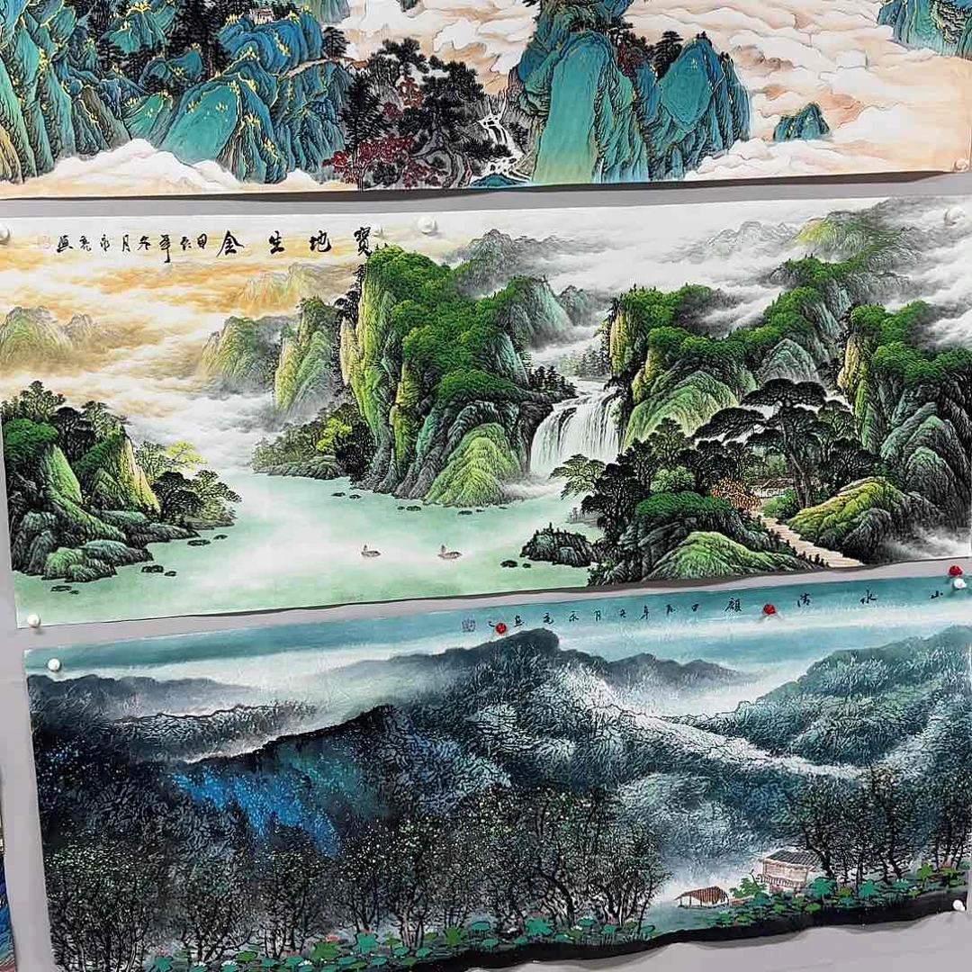 国画大****侠尺寸70X180手绘作品