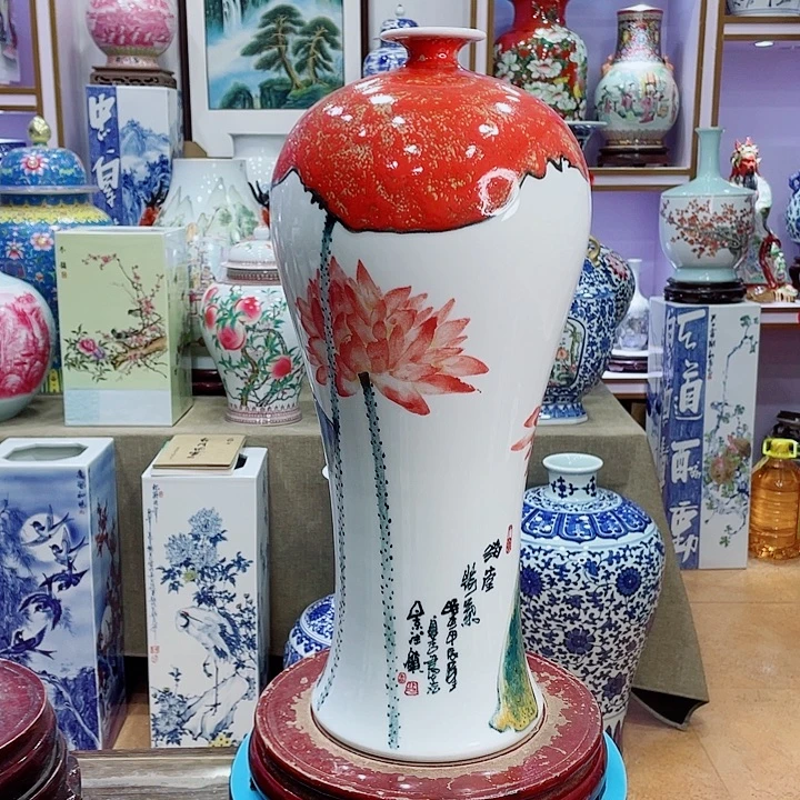 花瓶全手工窑变美人瓶