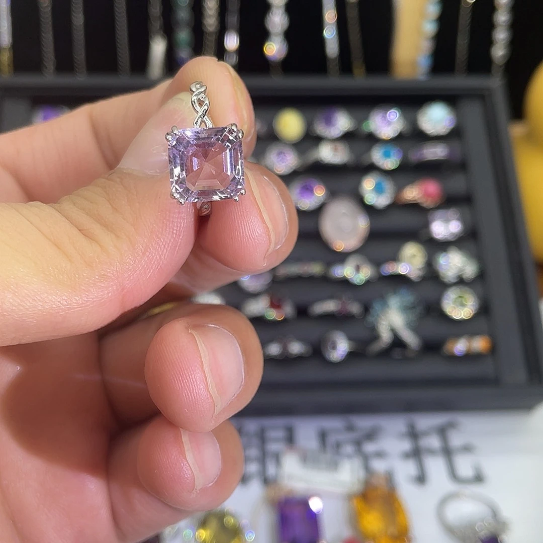 紫晶珠宝半成品未镶嵌