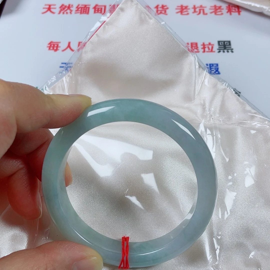 翡翠未镶嵌手镯天然翡翠手镯59.5