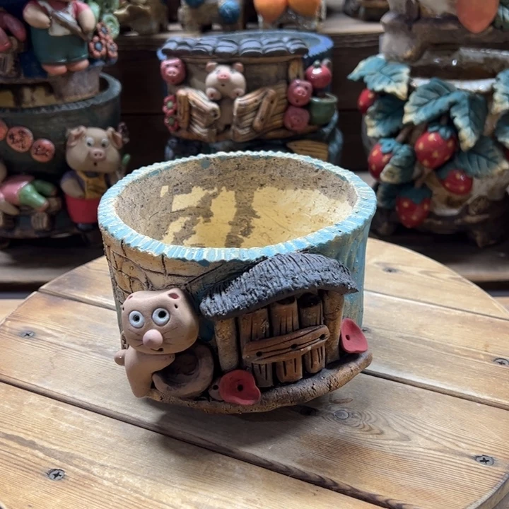 嘻哈多肉花盆百搭