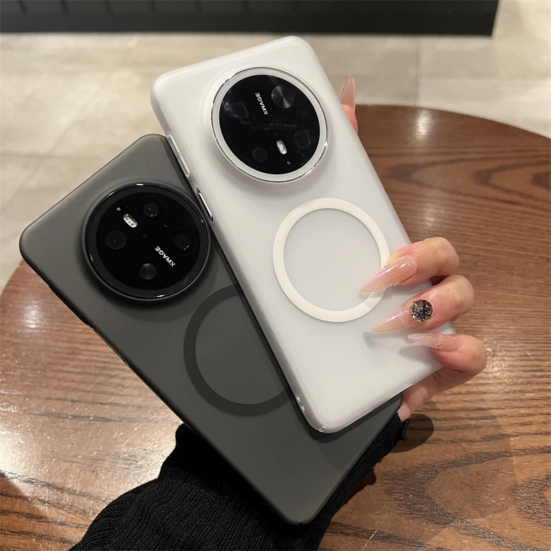 超薄肤感磨砂适用华为mate80promax手机壳磁吸冰雾mate70散热防摔