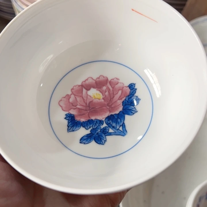 杯五寸手绘富贵祥瑞