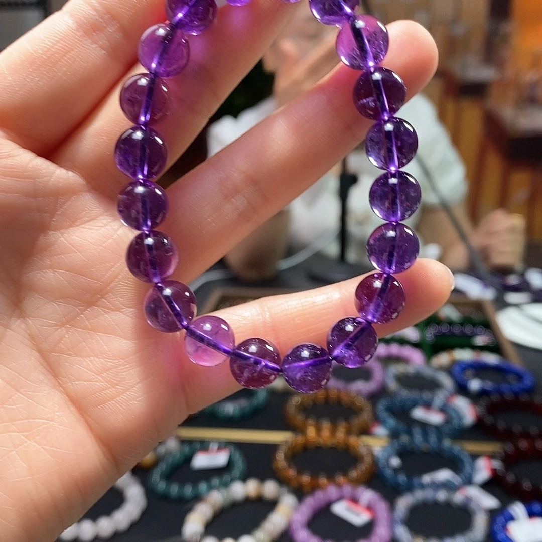 水晶手链未镶嵌9.5紫水晶1926