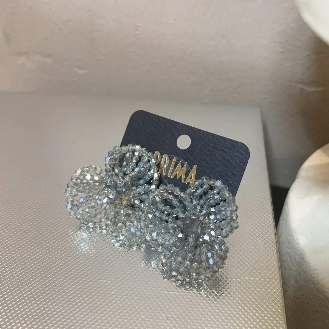 铜合金耳饰 东大门珠珠小花耳钉R755