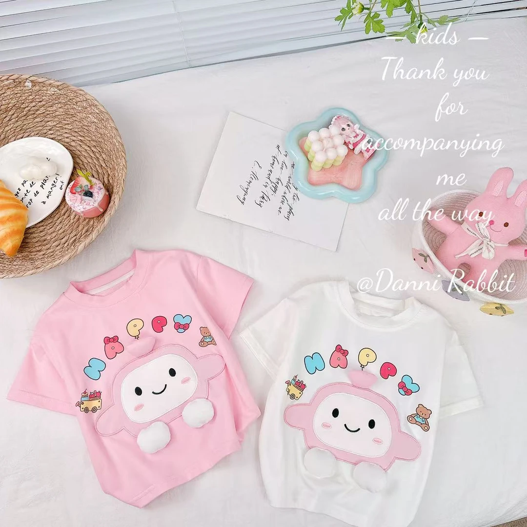 【Dannirabbit】*柔软亲肤+可爱立体蛋仔*女童T恤 D-H510