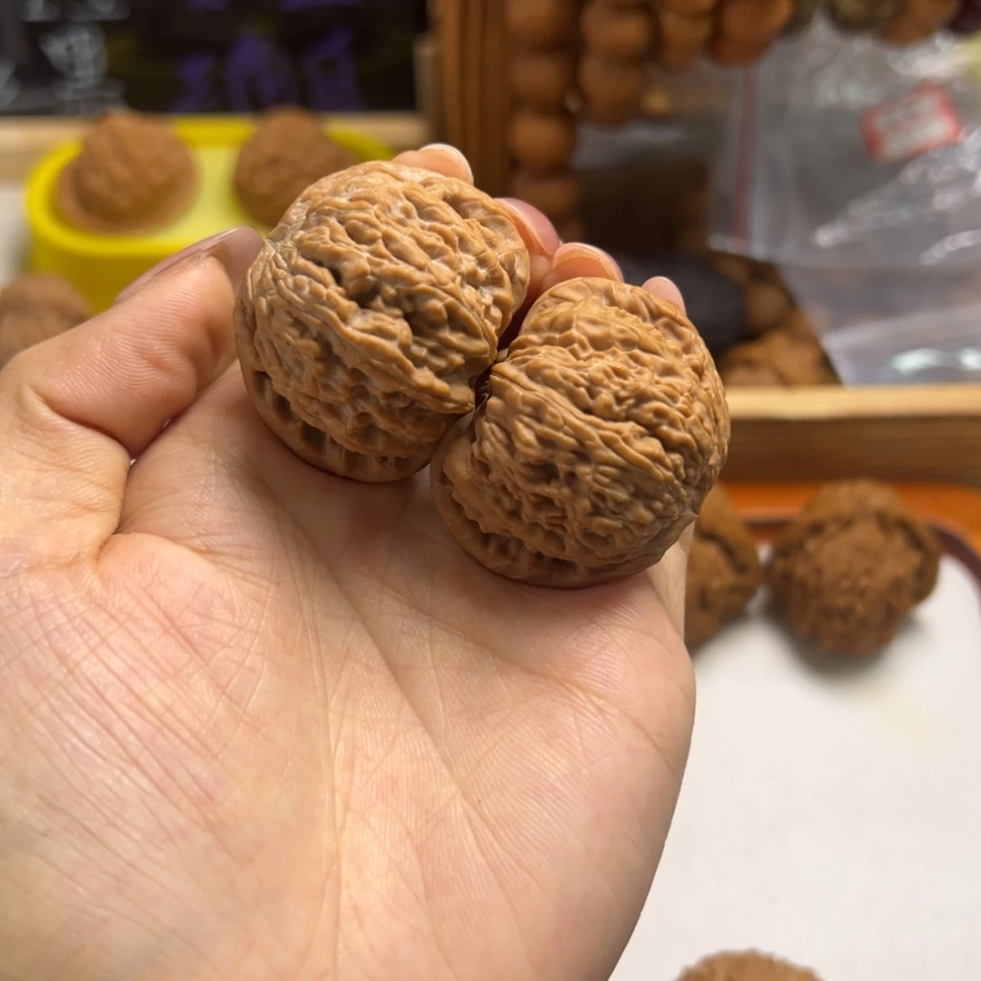 葫芦文玩核桃白狮子38全品