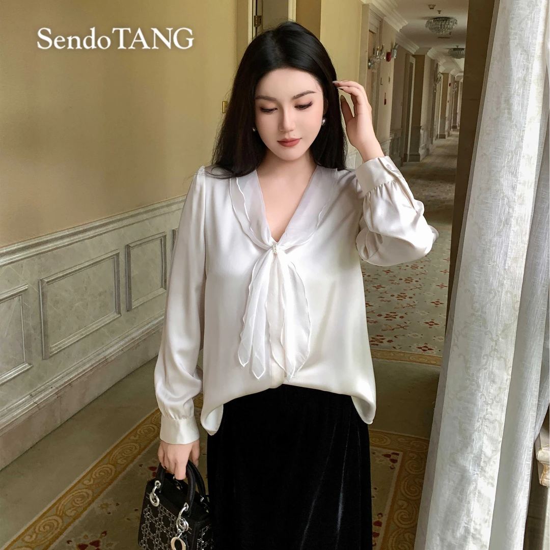 法式衬衫遮肉显瘦新款高级设计感洋气【美人计】大码女装