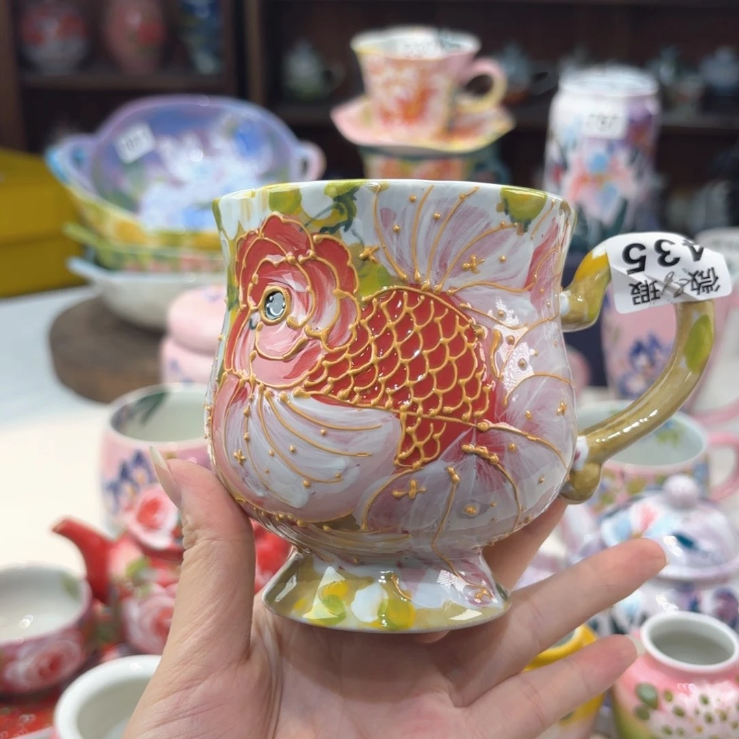 景德镇手绘高温釉下彩陶瓷茶具