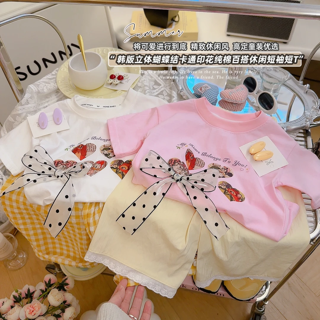 清仓款纯棉短T甜美洋气百搭儿童短袖