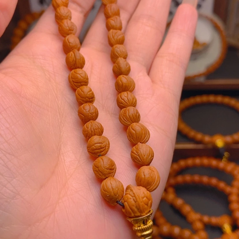 【闪购商品】手串桃核花***队龙文桃核