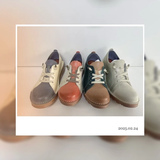 日本正品25年新款牛皮圆头百搭英伦风防滑防水板鞋时尚休闲鞋
