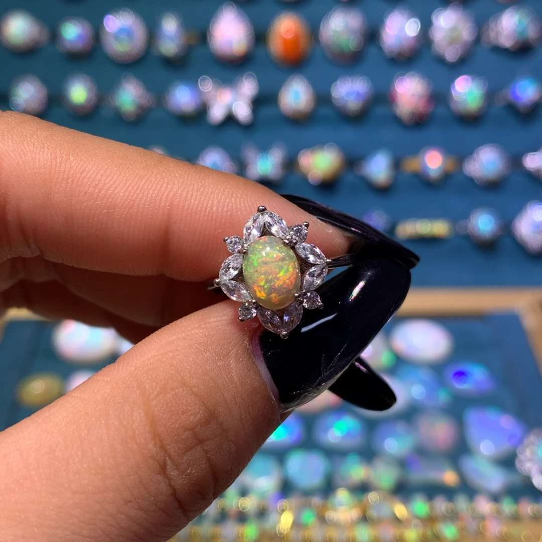 欧泊银S925镶嵌戒指款