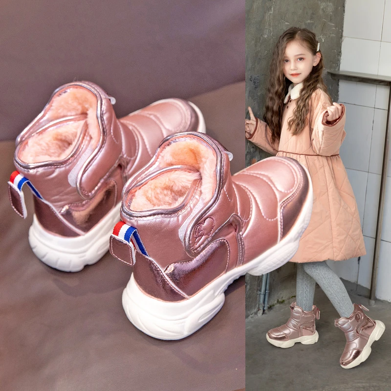 冬季新款女童雪地靴儿童加绒加厚冬鞋子D069