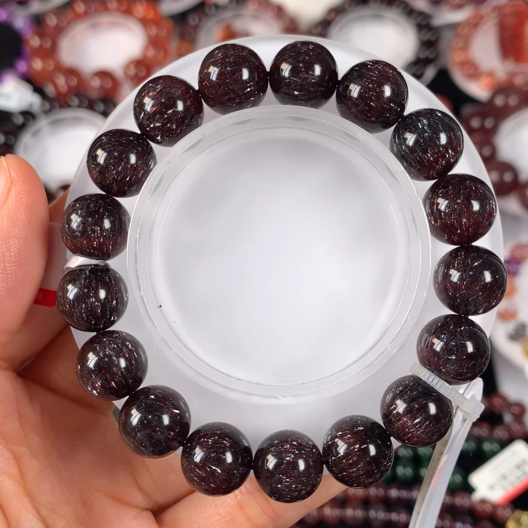 未镶嵌手链水晶稀有色车厘子红超七12