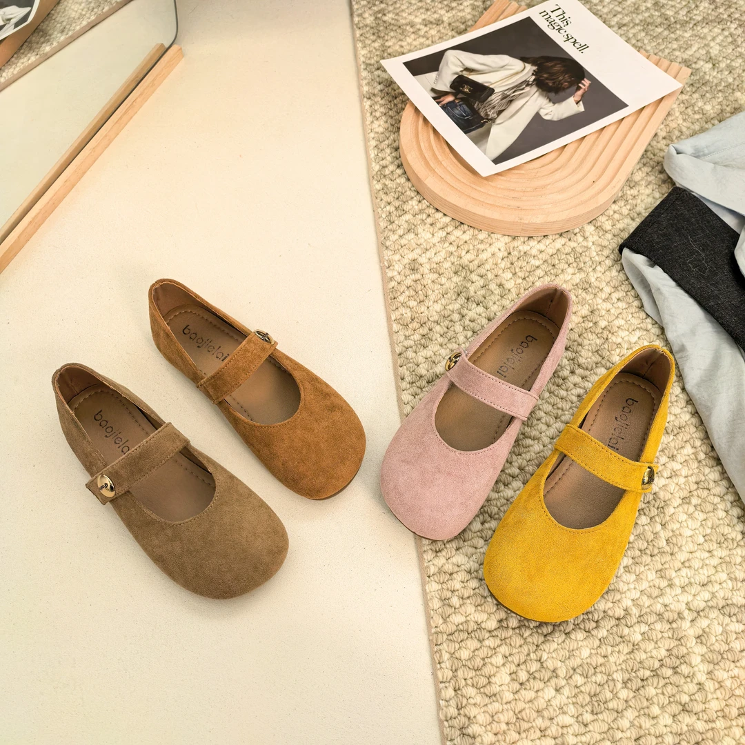 【EI】法式复古玛丽珍鞋春夏新款软底鞋韩版浅口单鞋女平底奶奶鞋