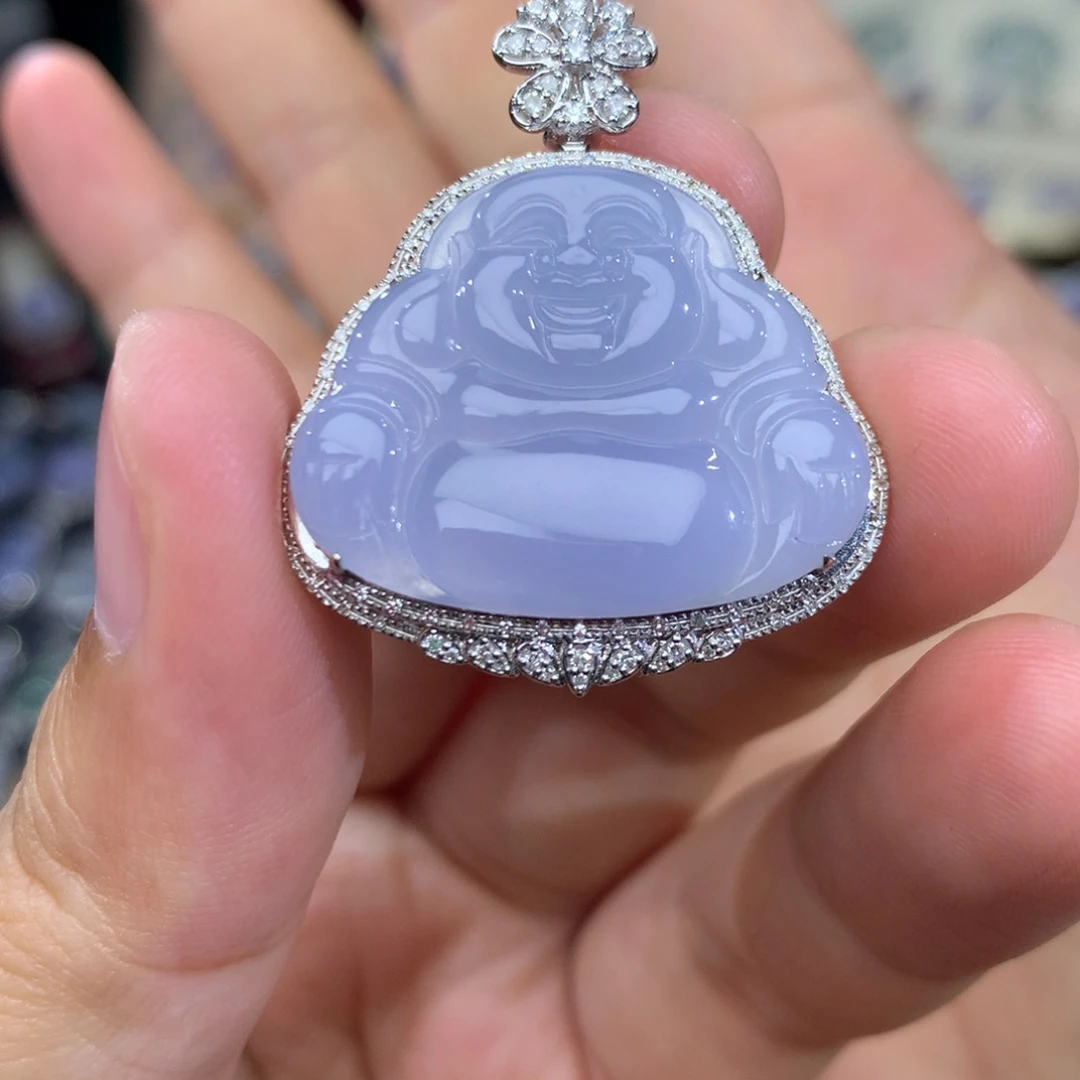 翡翠18K金镶嵌吊坠(不含链)签收后48小时鉴赏期