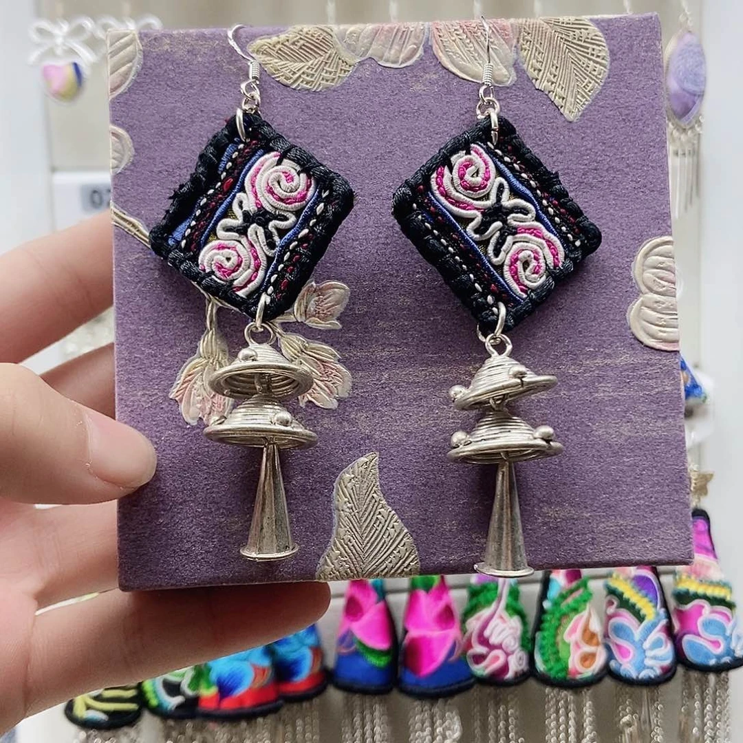 核桃手串/手链打籽绣耳环