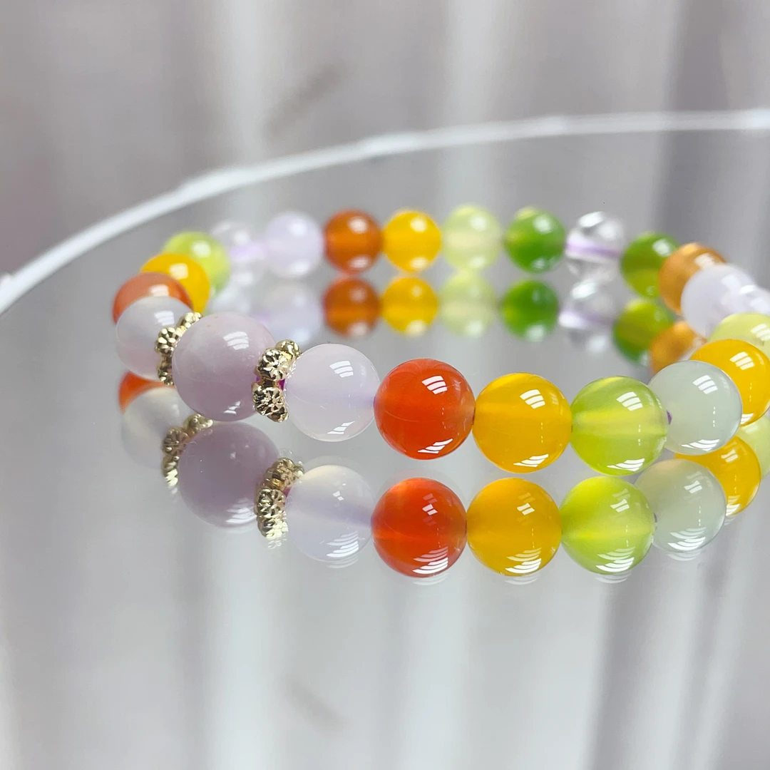 天然多宝水晶玛瑙手串 原创水晶手链8mm多巴胺新店福利特价包邮