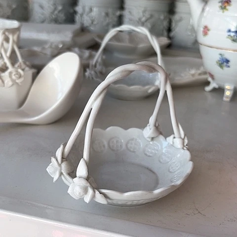 白瓷瑕疵麻花提篮蘸料