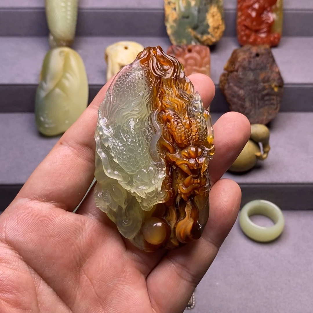 岫玉未镶嵌戒指比*