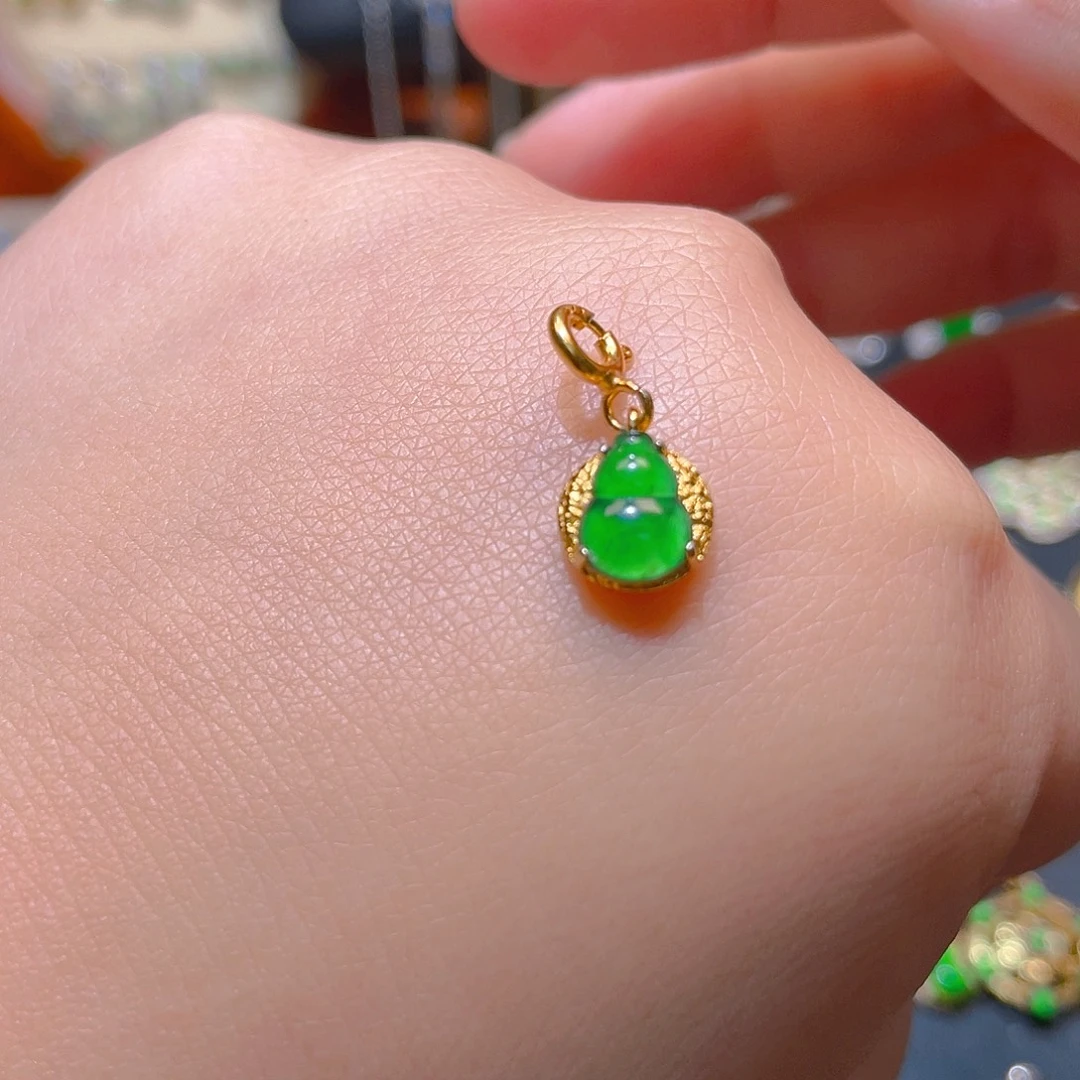 翡翠银S925镶嵌吊坠(不含链)