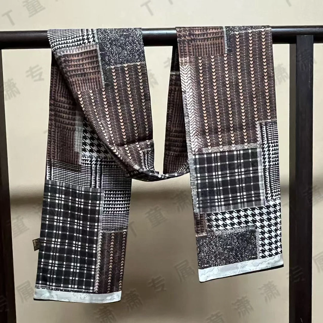 （飘带千鸟华夫格）飘带15*155左右长条巾