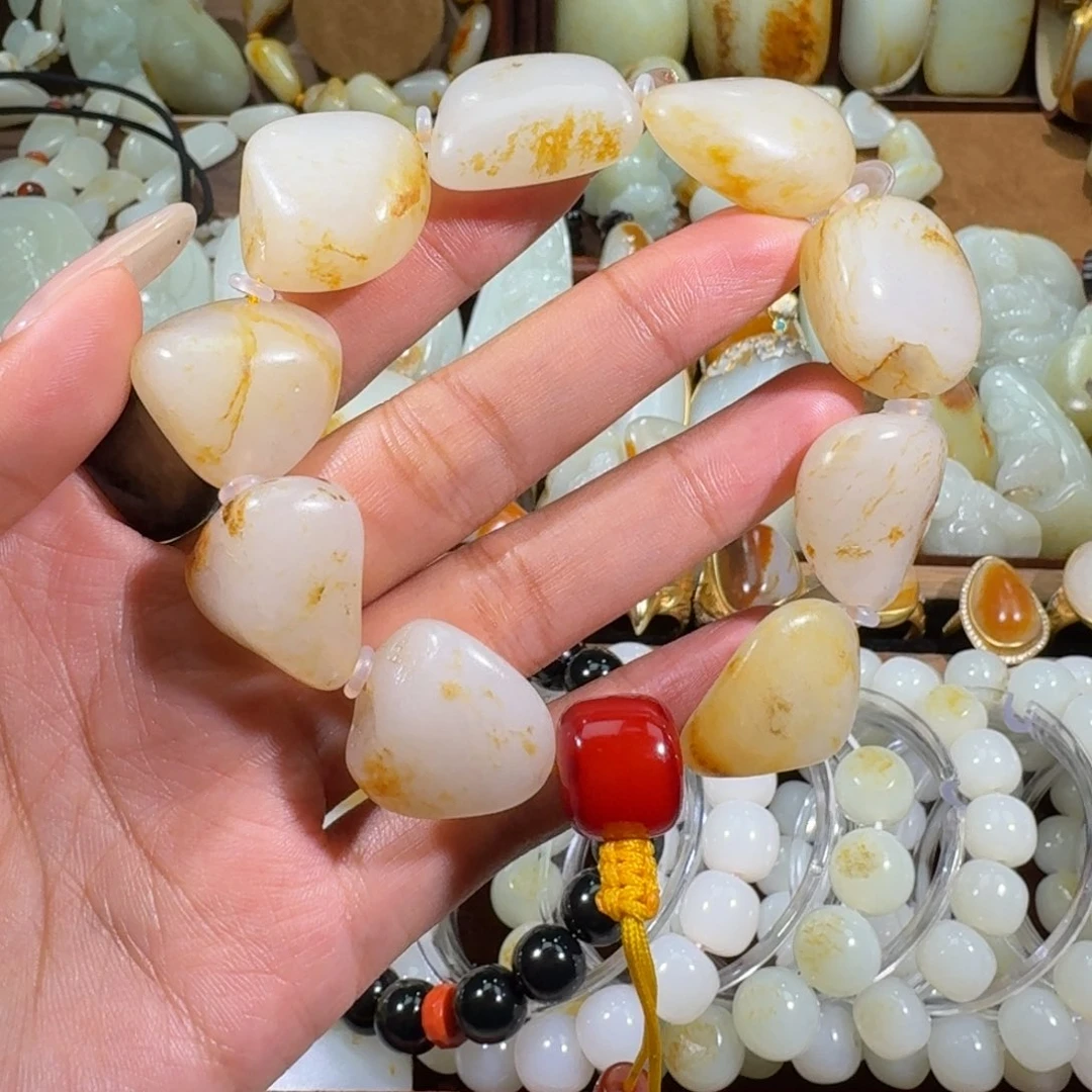 和田玉未镶嵌手链