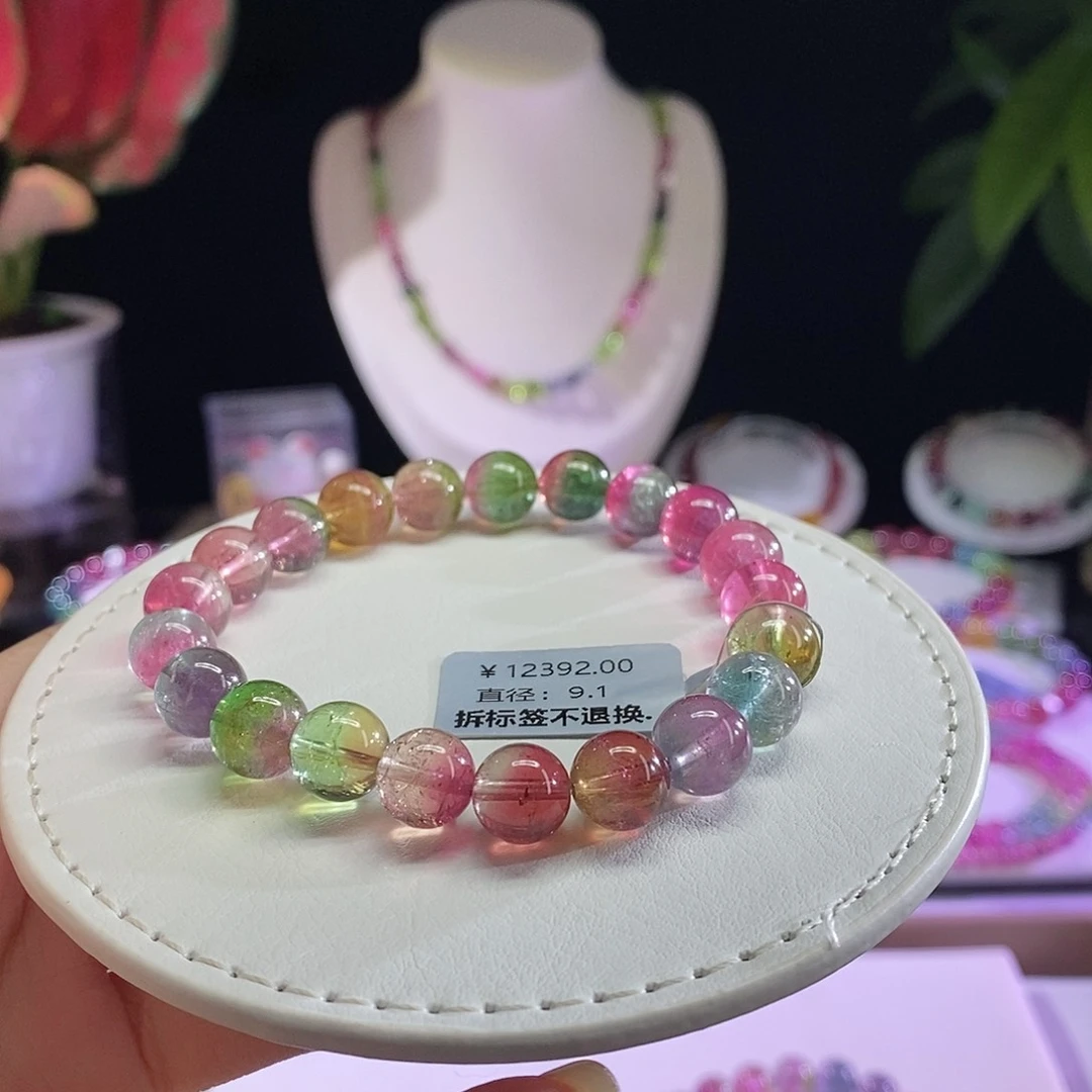 未镶嵌手链碧玺沁*西瓜