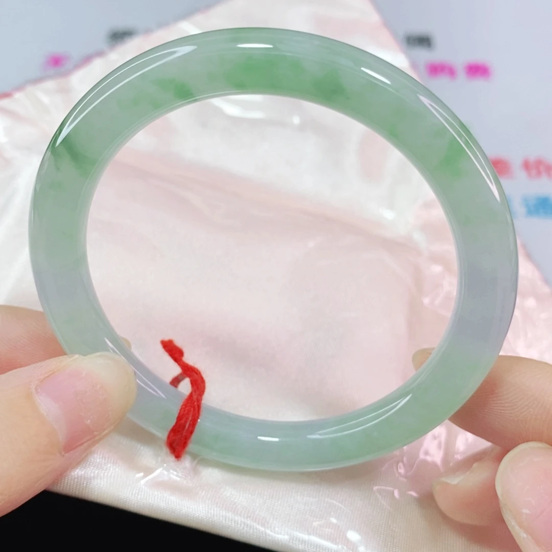 未镶嵌手镯翡翠53.8圆条
